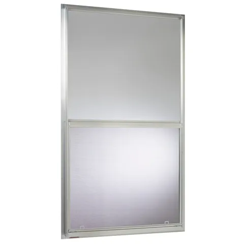 30 × 54 Aluminum Single-Hung Replacement Window with Half Screen