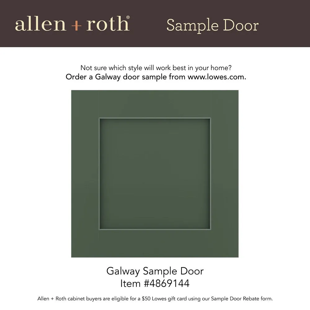 allen + roth Galway 12-in W x 36.125-in H x 12-in D Sage Wall Fully Assembled Cabinet (Flat Panel Shaker Door Style), photo 15 of 15