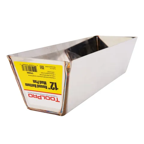 12 in. Stainless Steel Mud Pan 5 in wide · 12 in long · 4 in deep Drywall Mud Pan