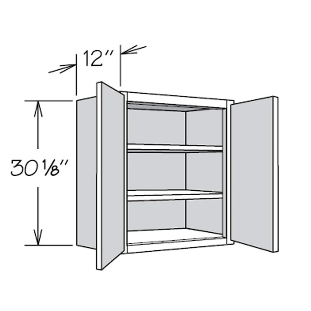 allen + roth Stonewall 33-in W x 30.125-in H x 12-in D Stone Wall Fully Assembled Cabinet (Flat Panel Shaker Door Style), photo 14 of 15