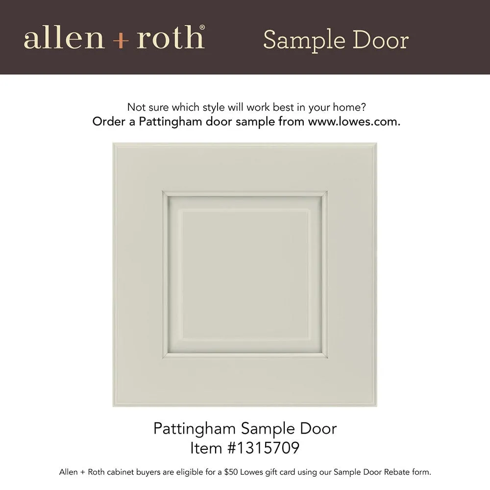 allen + roth Pattingham 36-in W x 15.125-in H x 24-in D Harbor Wall Fully Assembled Cabinet (Raised Panel Square Door Style), photo 15 of 15