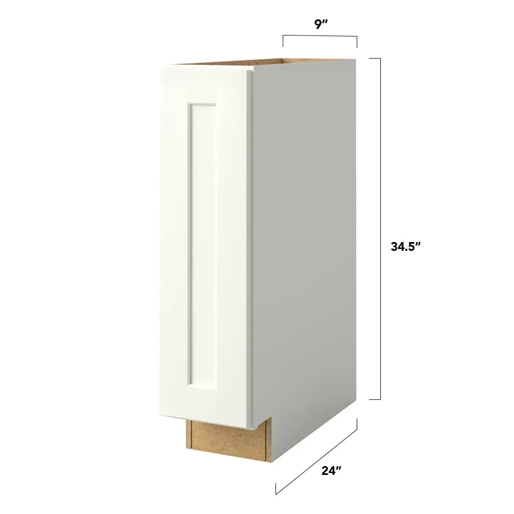 Shenandoah PRO Express Breckenridge 9-in W x 34.5-in H x 24-in D Linen Base Fully Assembled Plywood Cabinet (Recessed Panel Shaker Door Style), photo 13 of 13