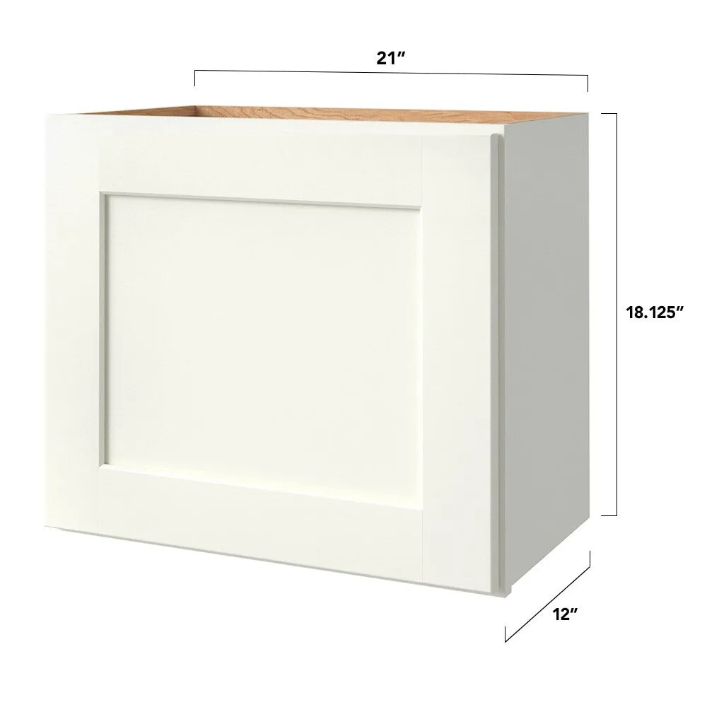 allen + roth Aveley 21-in W x 18.125-in H x 12-in D Linen Wall Fully Assembled Cabinet (Flat Panel Shaker Door Style), photo 8 of 18