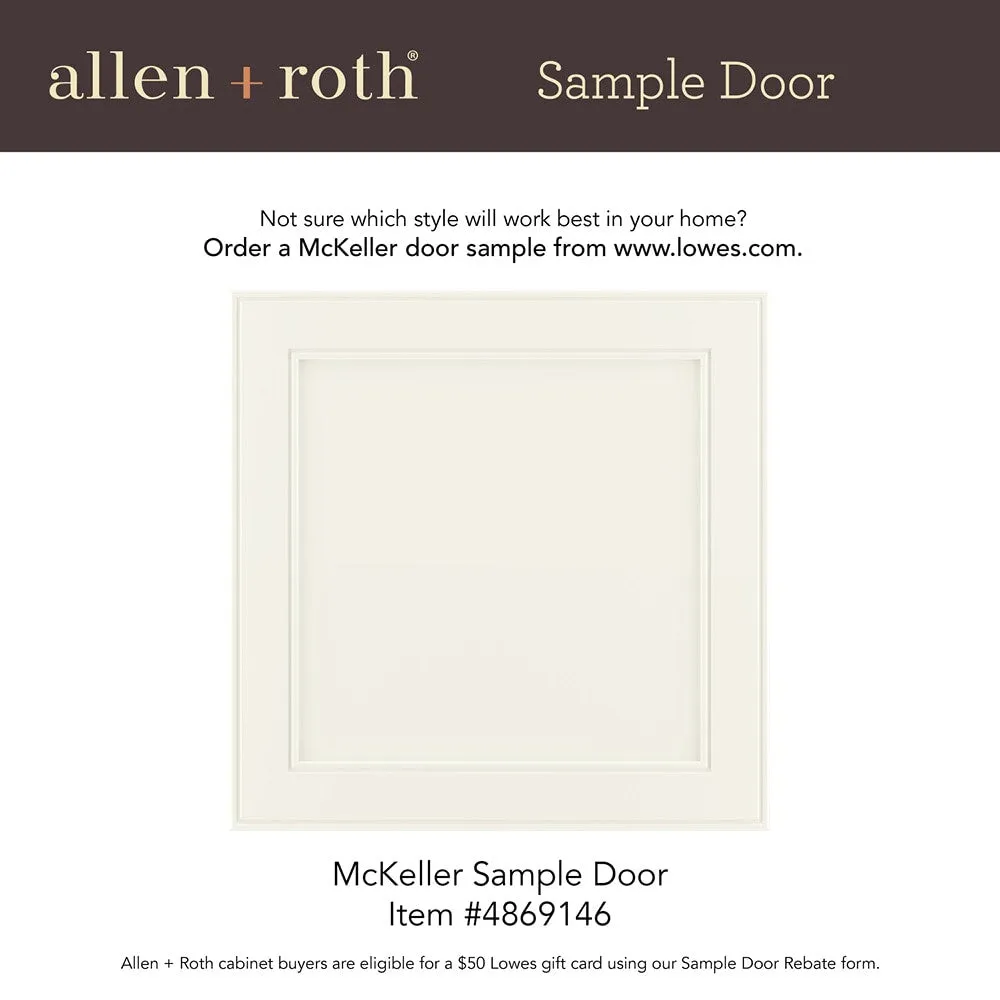 allen + roth McKeller 36-in W x 12.125-in H x 12-in D Linen Wall Fully Assembled Cabinet (Flat Panel Mitered Door Style), photo 16 of 16
