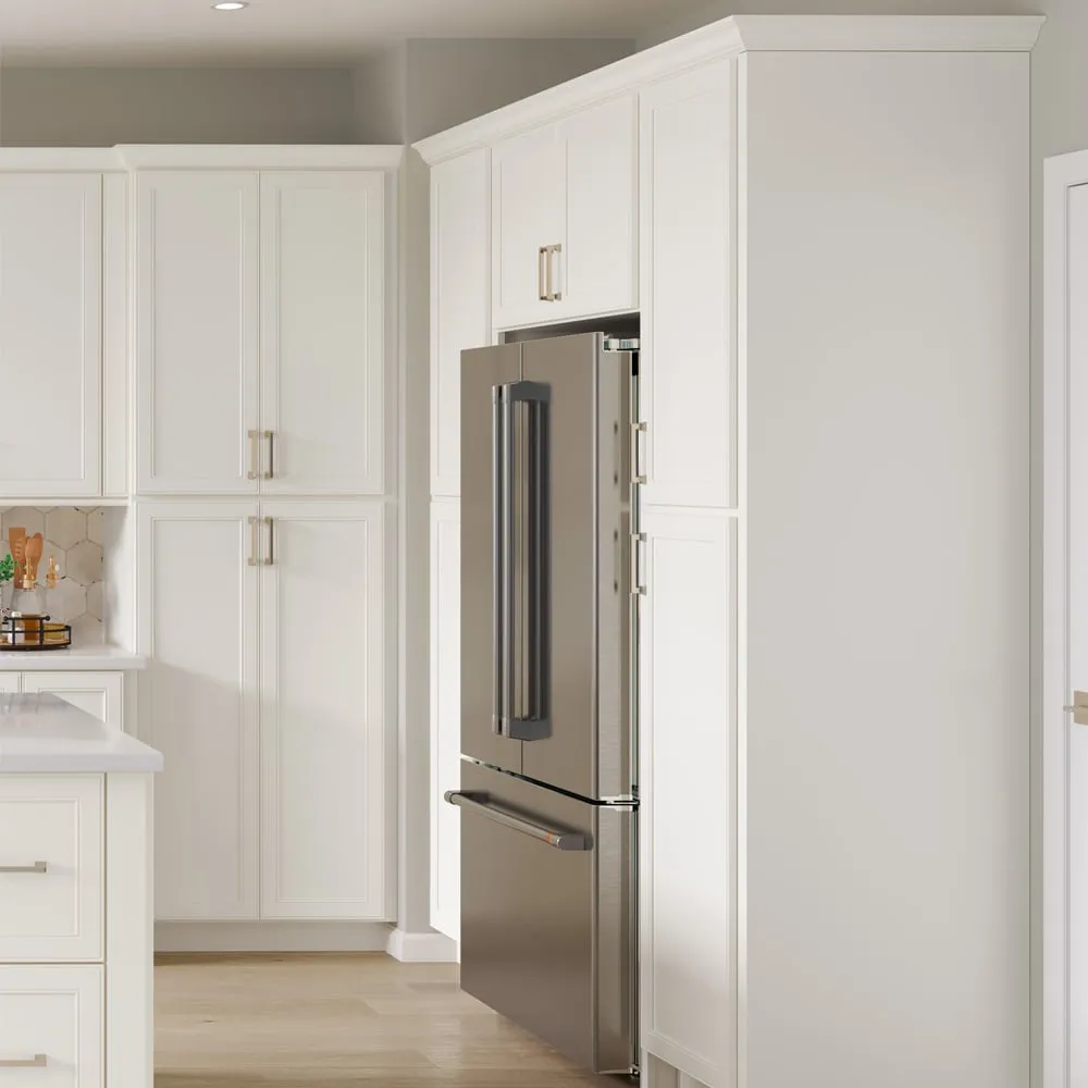 allen + roth McKeller 18-in W x 90-in H x 24-in D Linen Pantry Fully Assembled Cabinet (Flat Panel Mitered Door Style), photo 7 of 16