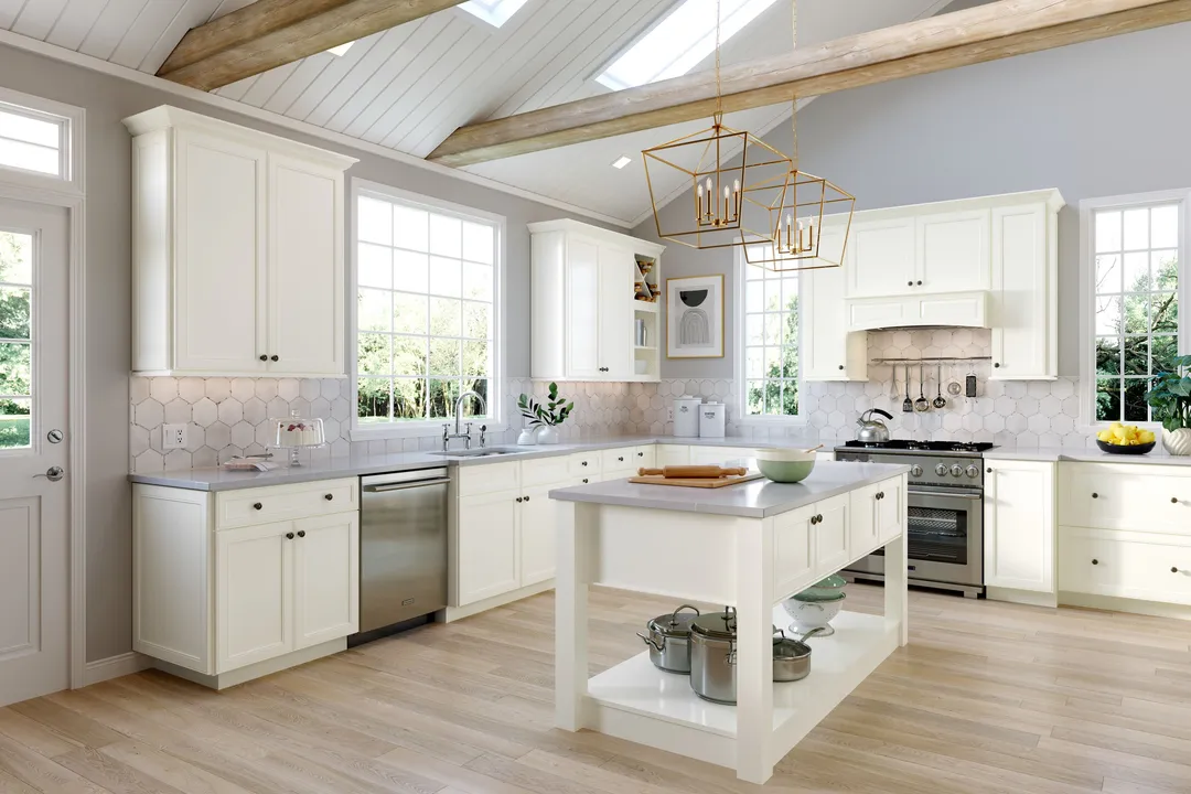 allen + roth McKeller 33-in W x 15.125-in H x 12-in D Linen Wall Fully Assembled Cabinet (Flat Panel Mitered Door Style), photo 12 of 13