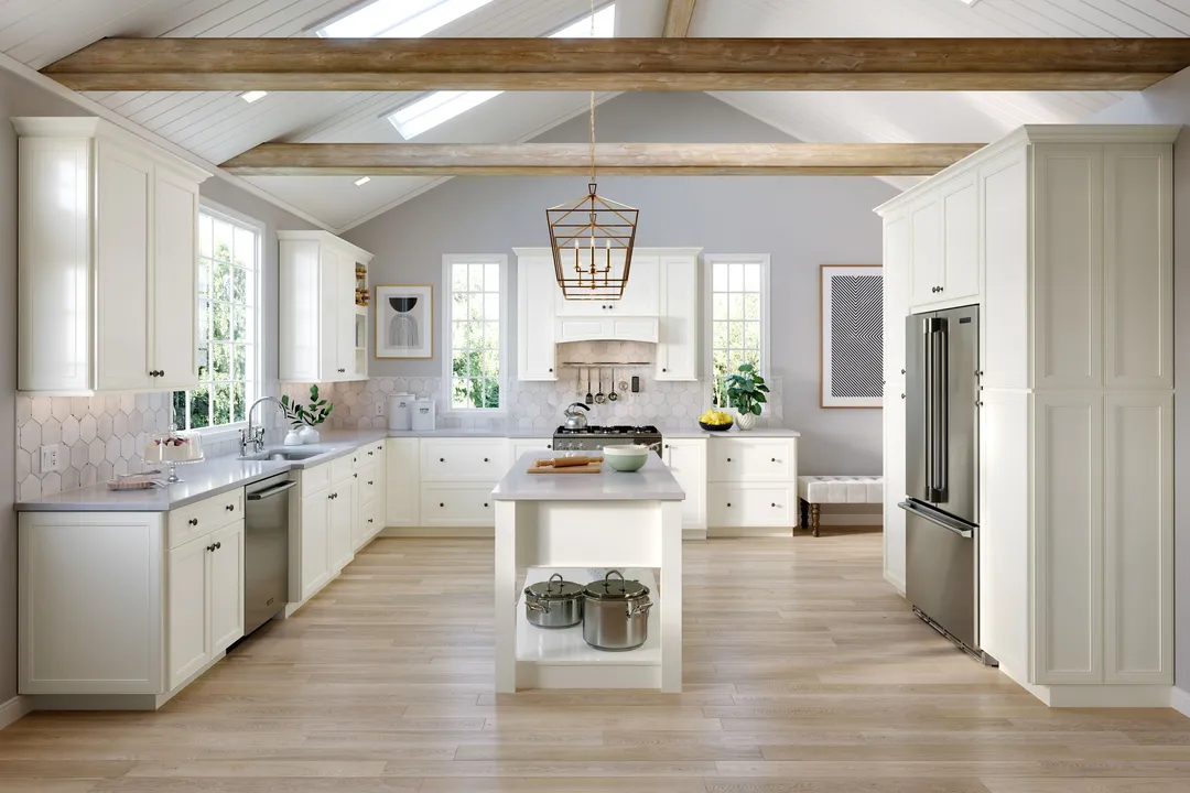 allen + roth McKeller 30-in W x 15.125-in H x 12-in D Linen Wall Fully Assembled Cabinet (Flat Panel Mitered Door Style), photo 6 of 16