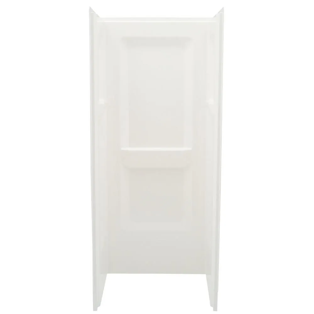 Durawall 32 in. x 32 in. x 73-1/4 in. 3-Piece Direct-to-Stud Alcove Shower Wall Set in White, photo 2 of 4