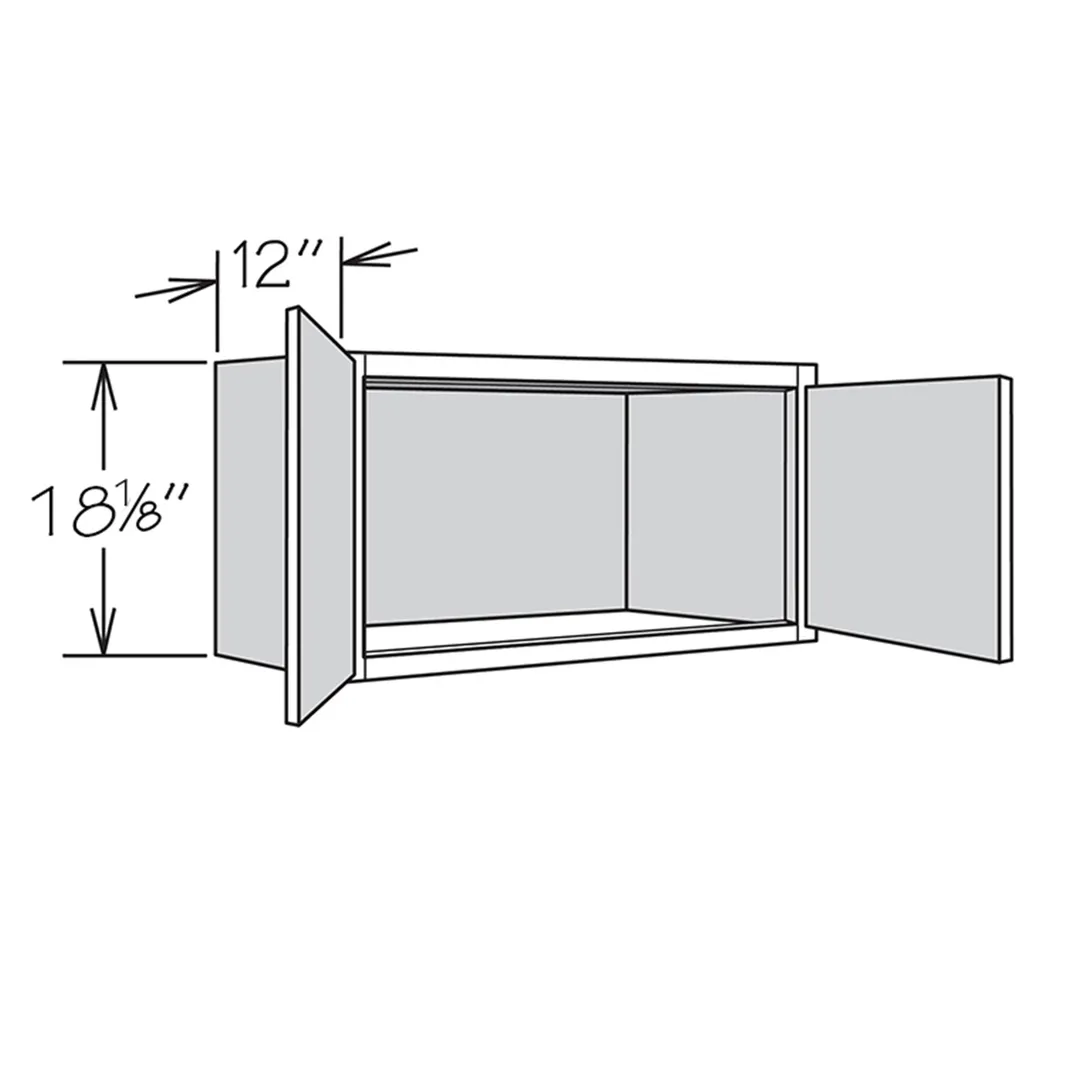 allen + roth Innsbrook 33-in W x 18.125-in H x 12-in D Rye Wall Fully Assembled Cabinet (Flat Panel Shaker Door Style), photo 13 of 16