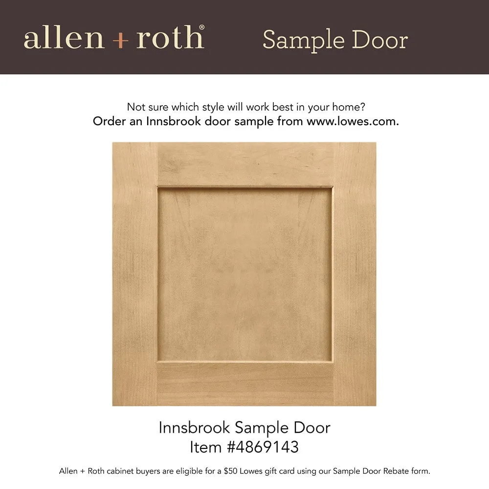 allen + roth Innsbrook 36-in W x 20.625-in H x 12-in D Rye Wall Fully Assembled Cabinet (Flat Panel Shaker Door Style), photo 14 of 16