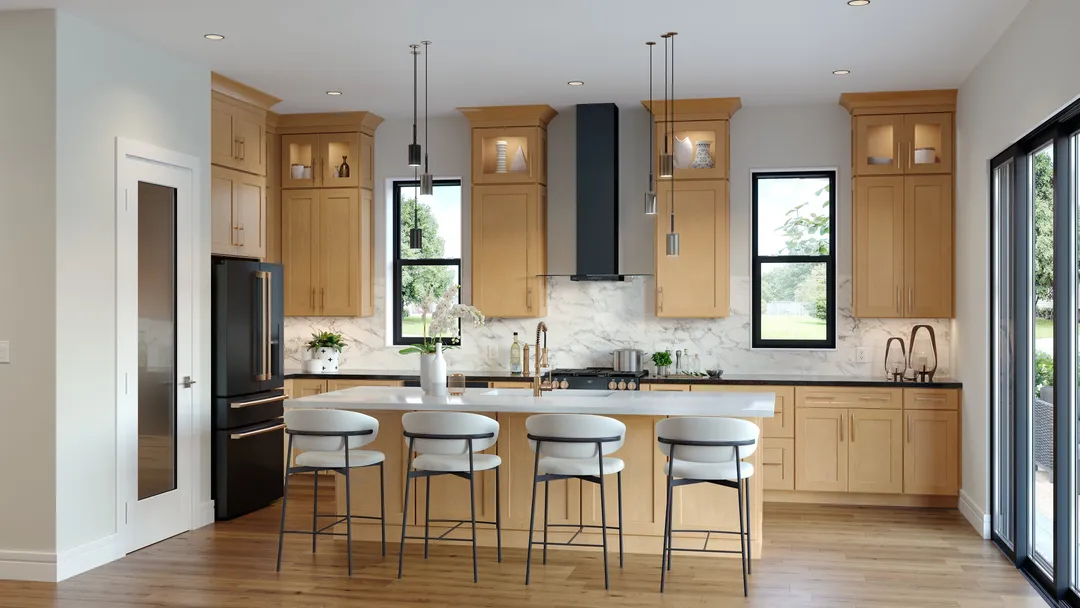 allen + roth Innsbrook 33-in W x 34.5-in H x 24-in D Rye Lazy Susan Corner Base Fully Assembled Cabinet (Flat Panel Shaker Style), photo 6 of 15
