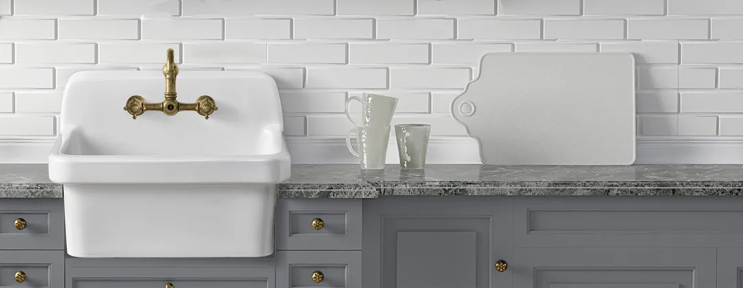 allen + roth White Wall Mount Utility Tub with Drain - 23.98-in x 18.98-in, photo 6 of 7