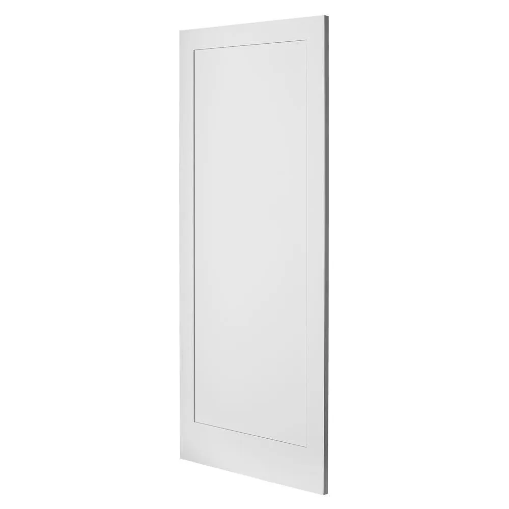 33 in. x 84 in. Pure Glossy White Wood Interior Barn Door Slab, photo 3 of 4