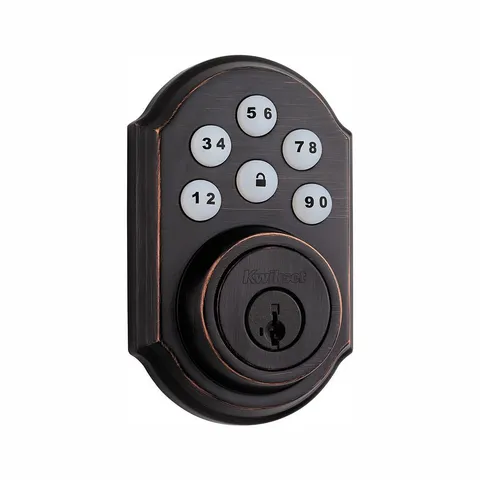 Z-Wave SmartCode 910 Venetian Bronze Single Cylinder Electronic Deadbolt Featuring SmartKey Security