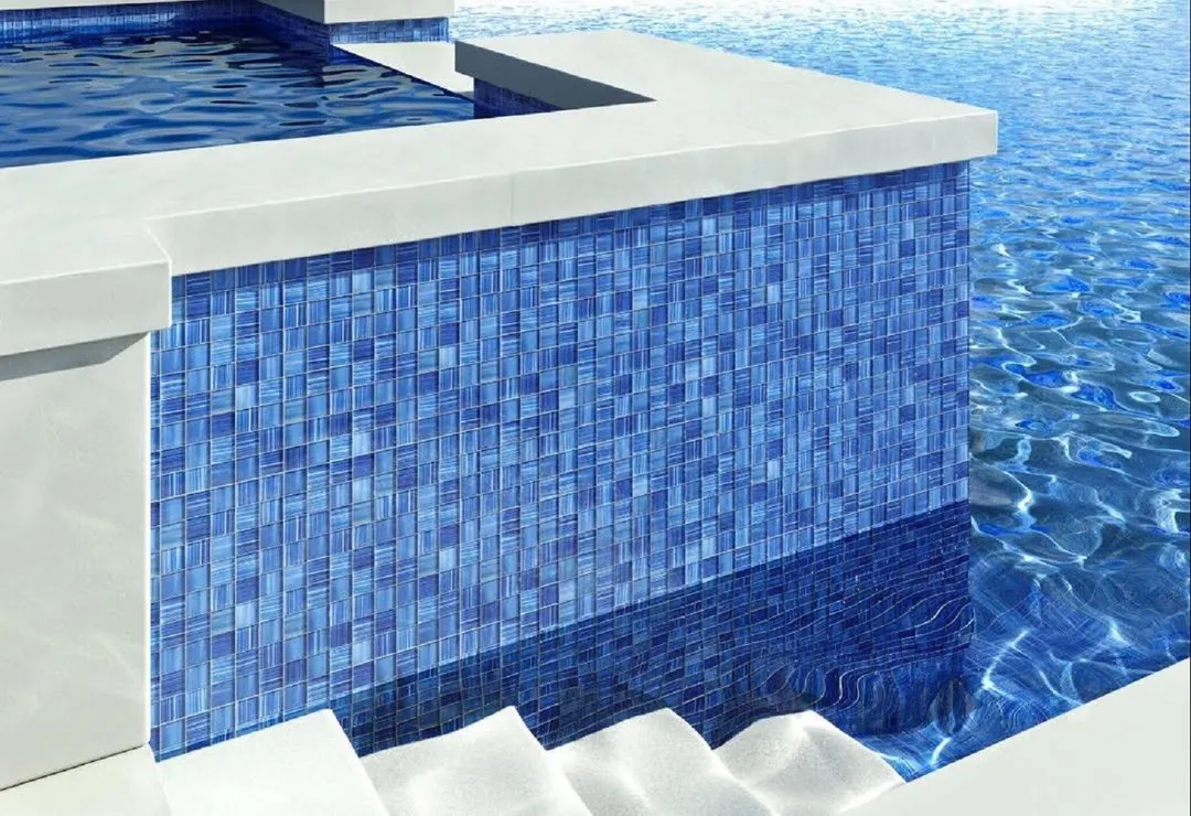 Apollo Tile (Sample) Floor and Wall Tile Blue 4-in x 4-in Polished Glass Floor and Wall Tile, photo 3 of 4
