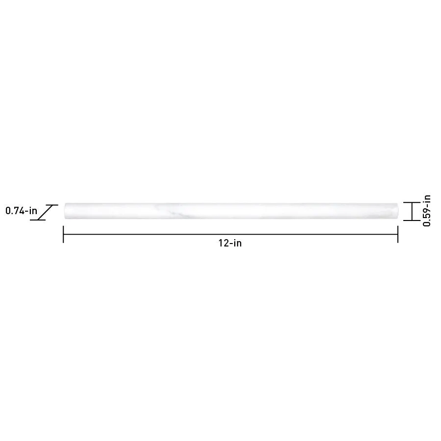 Satori Venatino Polished Natural Stone Marble Pencil Liner Tile (5/8-in x 12-in), photo 8 of 10