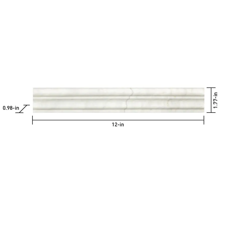 Satori Venatino Natural Stone Marble Chair Rail Tile (2-in x 12-in), photo 8 of 10