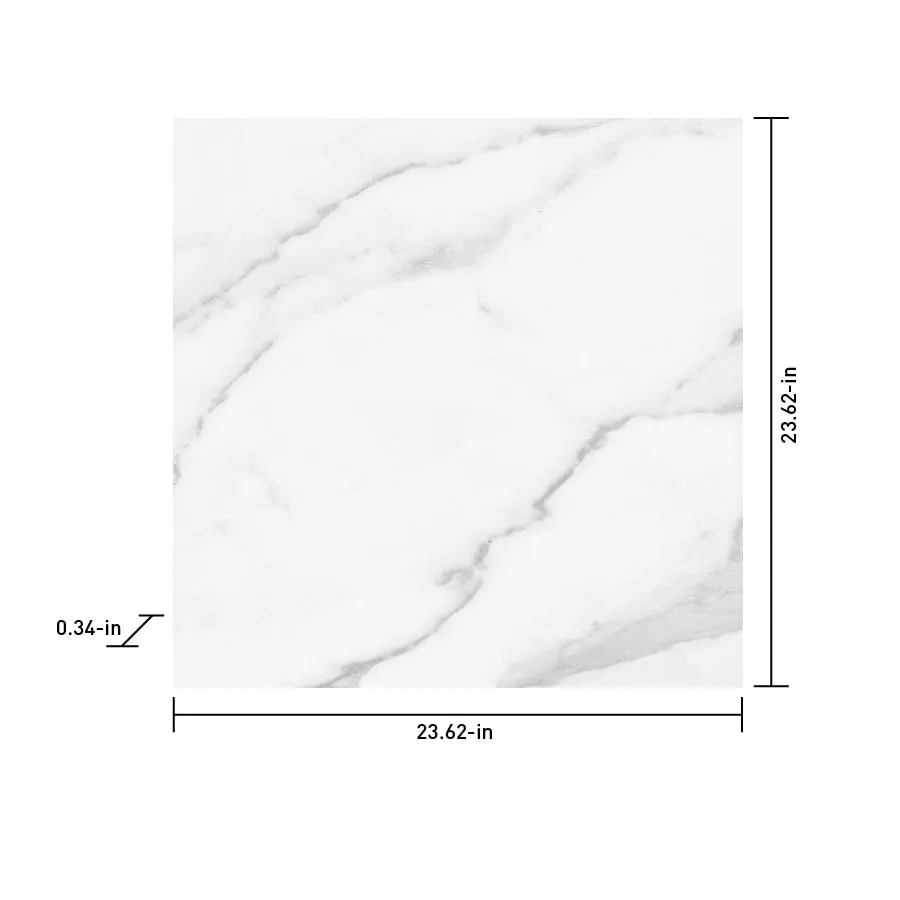 Satori Regent Statuario 24-in x 24-in Polished Porcelain Marble Look Floor and Wall Tile (3.87-sq. ft/ Piece), photo 7 of 11