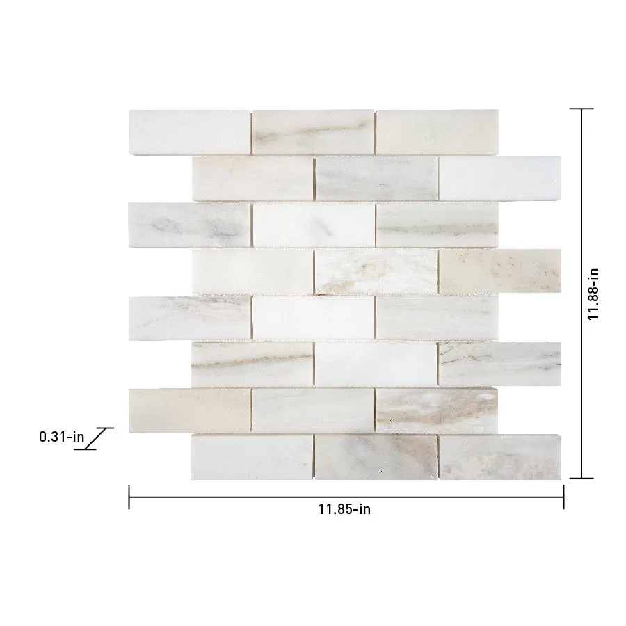 Satori Bianco Perla 12-in x 12-in Polished Natural Stone Look Mosaic Floor and Wall Tile (0.98-sq. ft/ Piece), photo 5 of 8