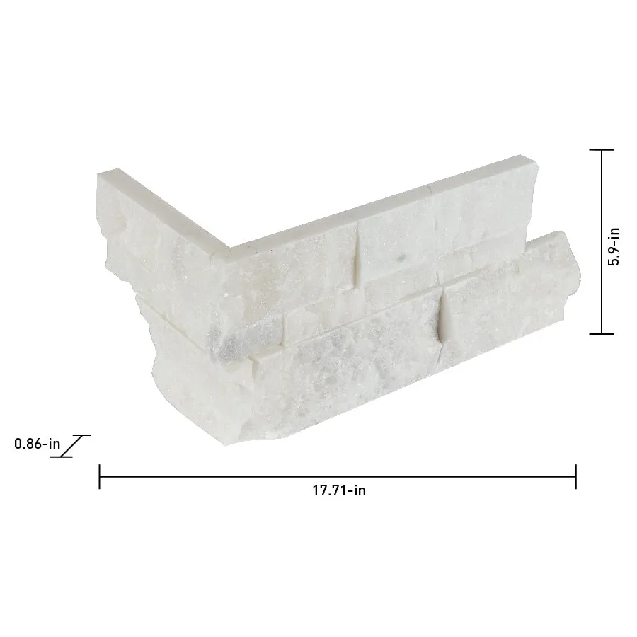Satori Northern Arctic Ledgestone 6-in x 12-in Natural Stone Marble Look Wall Tile (0.48-sq. ft/ Piece), photo 4 of 8