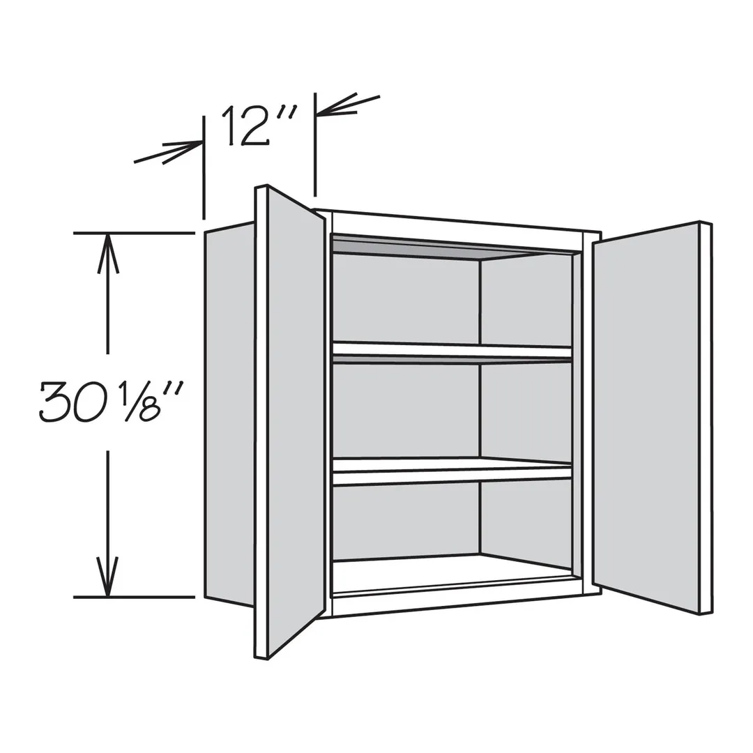 allen + roth Aveley 36-in W x 30.125-in H x 12-in D Linen Wall Fully Assembled Cabinet (Flat Panel Shaker Door Style), photo 15 of 15