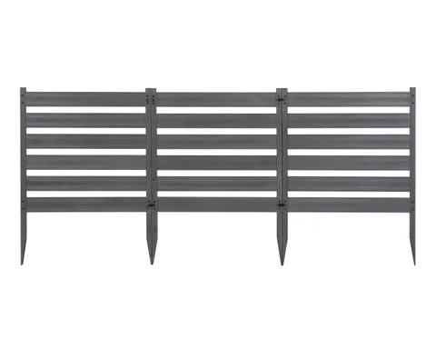 Charcoal Vinyl No-Dig Fence Panel Kit