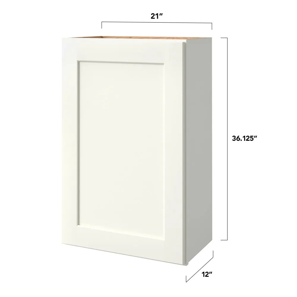 allen + roth Aveley 21-in W x 36.125-in H x 12-in D Linen Wall Fully Assembled Cabinet (Flat Panel Shaker Door Style), photo 19 of 19