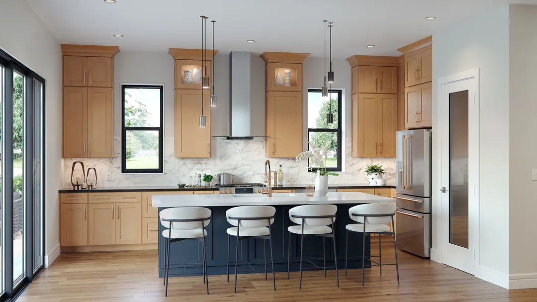 allen + roth Port 18-in W x 36.125-in H x 12-in D Navy Wall Fully Assembled Cabinet (Flat Panel Shaker Door Style), photo 14 of 18