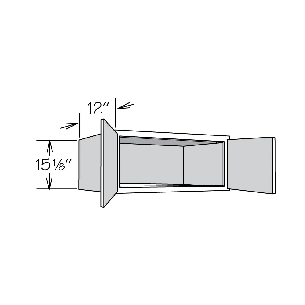 allen + roth Stonewall 33-in W x 15.125-in H x 12-in D Stone Wall Fully Assembled Cabinet (Flat Panel Shaker Door Style), photo 11 of 12