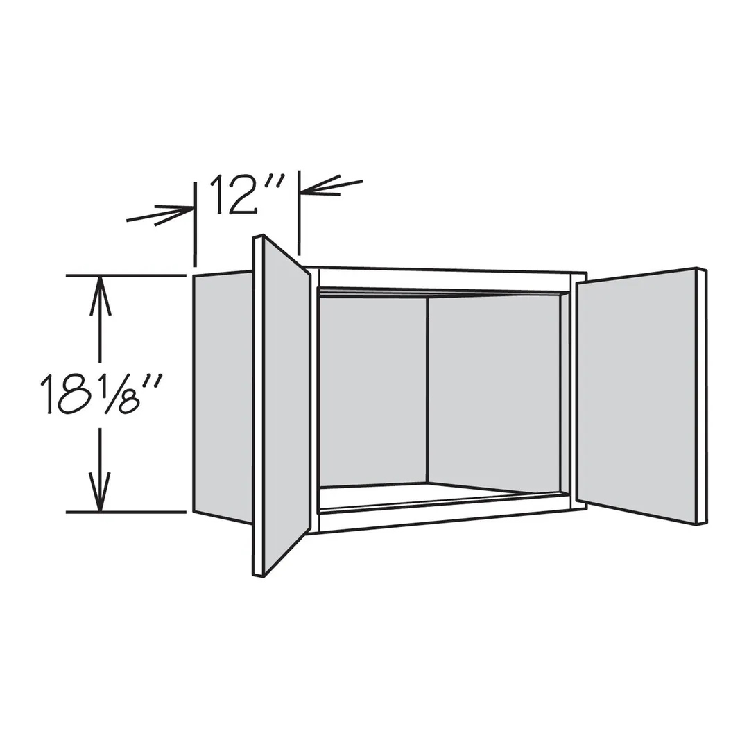 allen + roth Aveley 24-in W x 18.125-in H x 12-in D Linen Wall Fully Assembled Cabinet (Flat Panel Shaker Door Style), photo 16 of 17