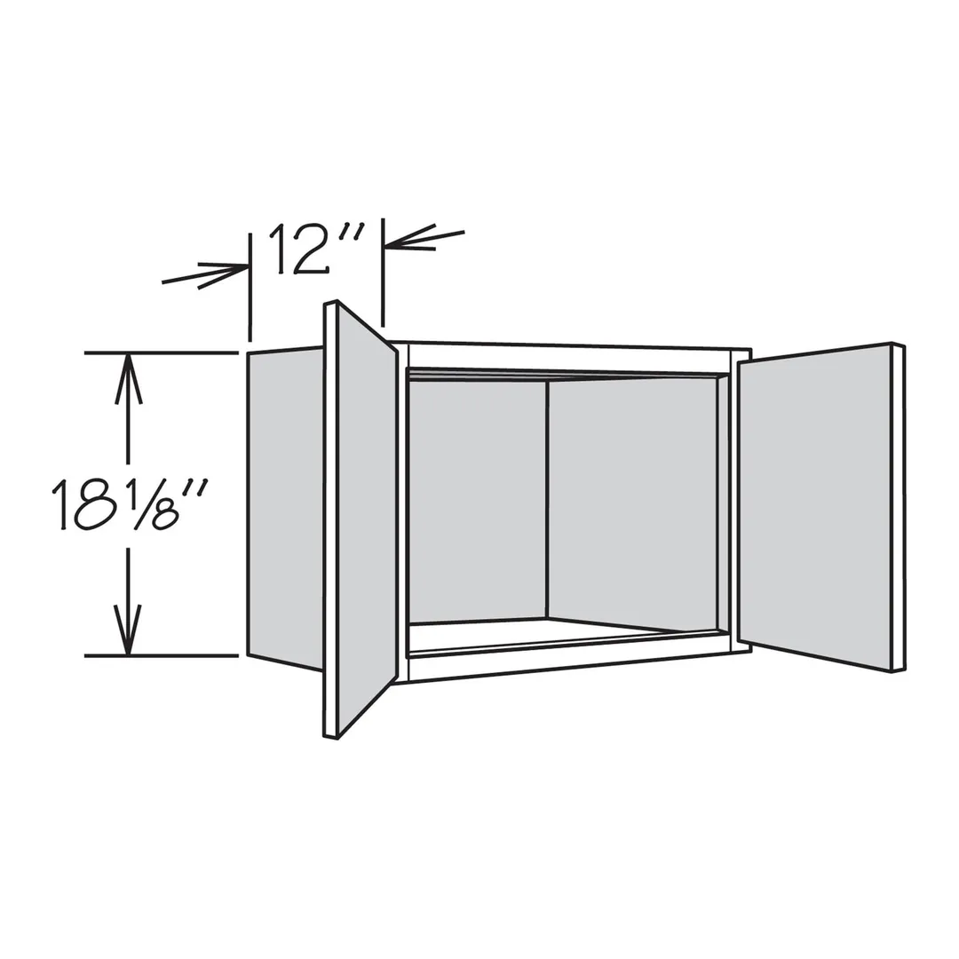allen + roth Stonewall 24-in W x 18.125-in H x 12-in D Stone Wall Fully Assembled Cabinet (Flat Panel Shaker Door Style), photo 14 of 15