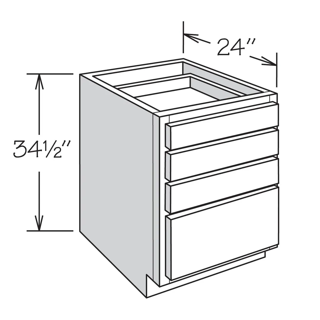 allen + roth Stonewall 18-in W x 34.5-in H x 24-in D Stone 4-Drawer Base Fully Assembled Cabinet (Flat Panel Style), photo 16 of 17