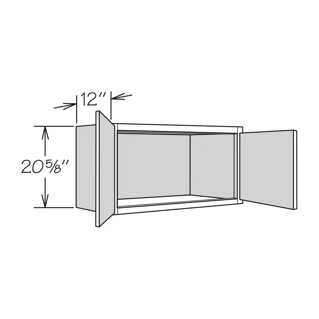 allen + roth Innsbrook 36-in W x 20.625-in H x 12-in D Rye Wall Fully Assembled Cabinet (Flat Panel Shaker Door Style), photo 13 of 16