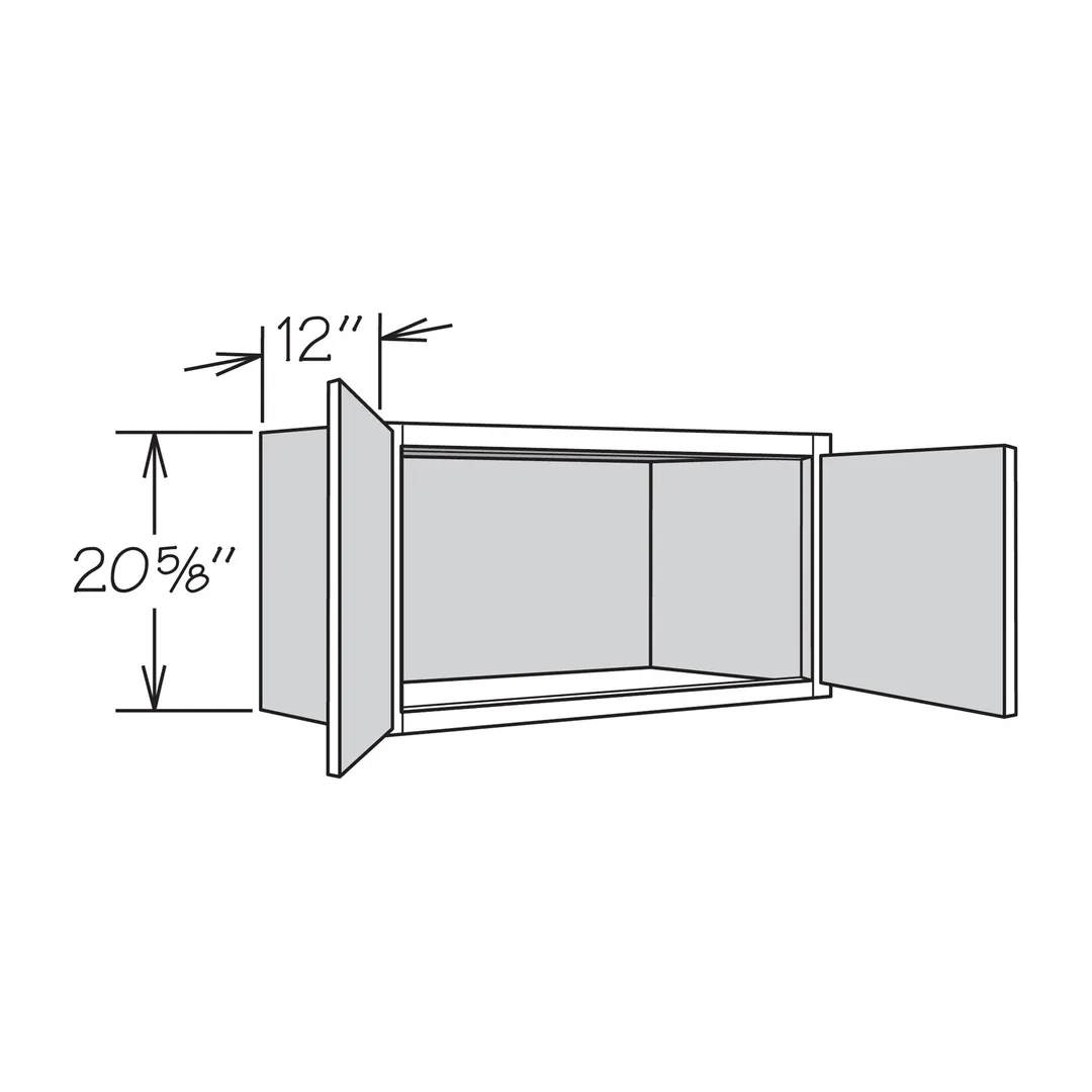 allen + roth Aveley 30-in W x 20.625-in H x 12-in D Linen Wall Fully Assembled Cabinet (Flat Panel Shaker Door Style), photo 17 of 18