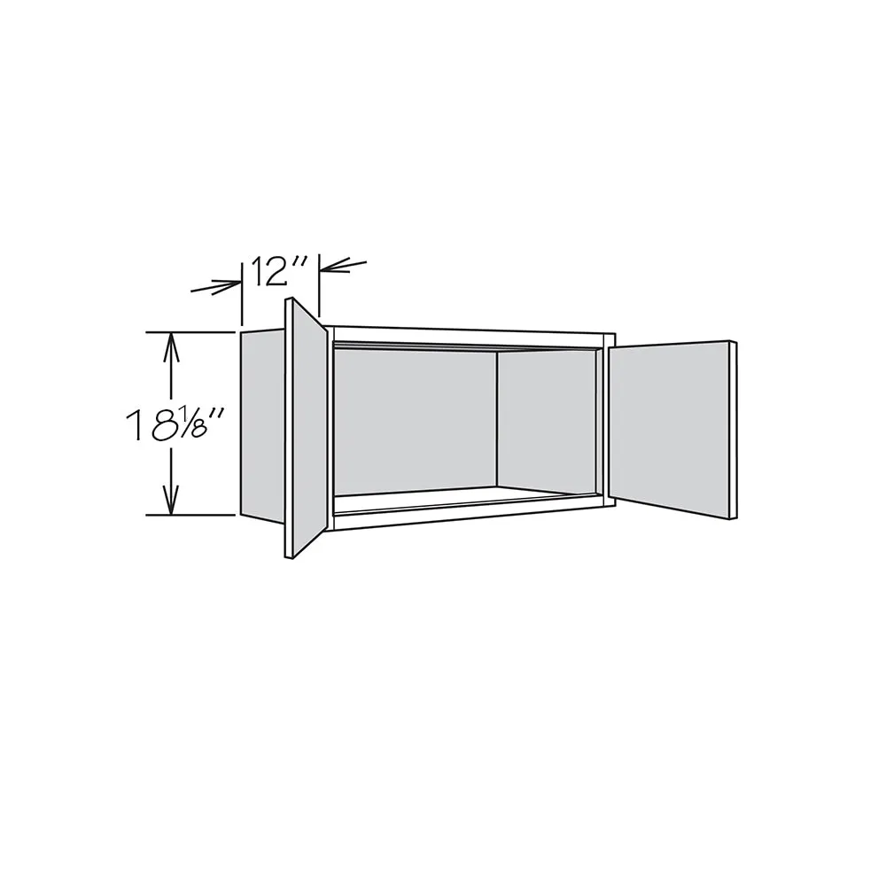 allen + roth Pattingham 33-in W x 18.125-in H x 12-in D Harbor Wall Fully Assembled Cabinet (Raised Panel Square Door Style), photo 14 of 15
