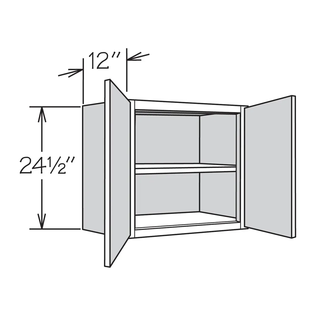 allen + roth Stonewall 33-in W x 24.5-in H x 12-in D Stone Wall Fully Assembled Cabinet (Flat Panel Shaker Door Style), photo 14 of 15