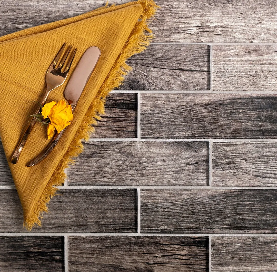 Apollo Tile (Sample) Wall Brown 4-in x 4-in Glossy Glass Brick Patterned Wall Tile, photo 2 of 8