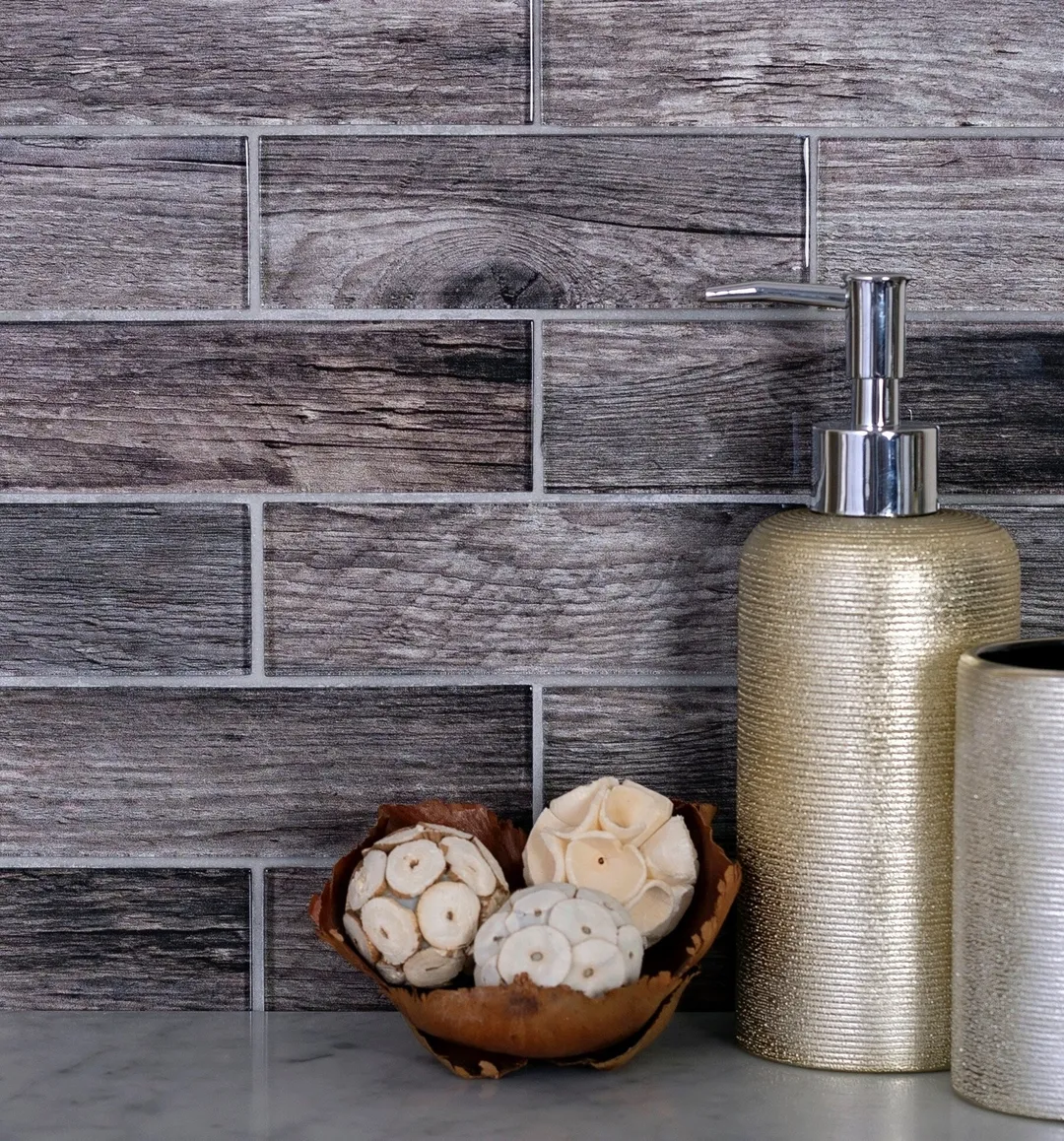 Apollo Tile (Sample) Wall Brown 4-in x 4-in Glossy Glass Brick Patterned Wall Tile, photo 8 of 8