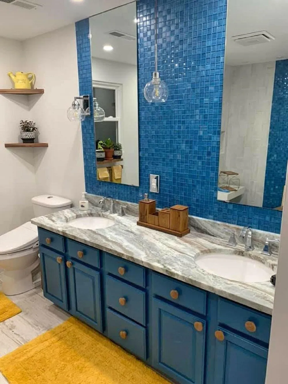 Apollo Tile (Sample) Floor and Wall Tile Blue 4-in x 4-in Polished Glass Floor and Wall Tile, photo 2 of 4
