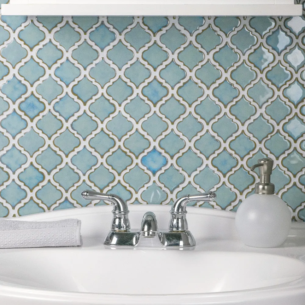 Merola Tile Hudson Tangier Marine 12 in. x 12 in. Porcelain Mosaic Tile (10.96 sq. ft. / Case), photo 4 of 8