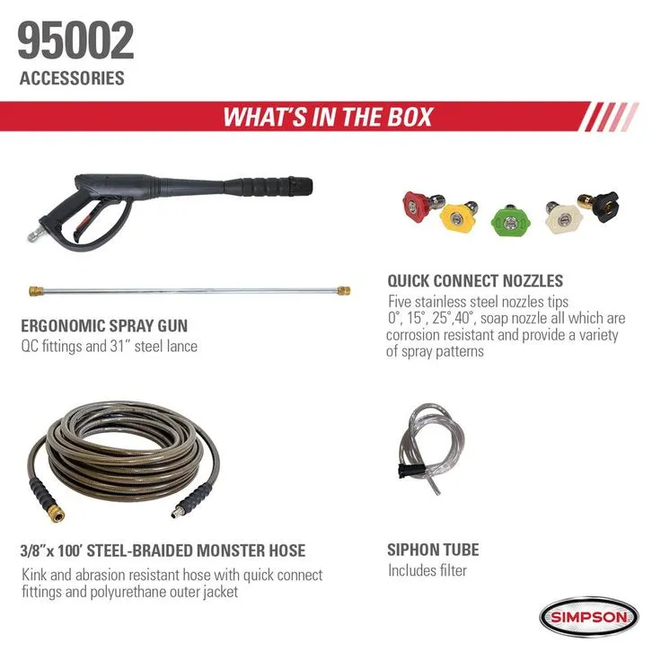 Simpson 4200 95002 PSI at 4.0 GPM with HONDA GX390 Cold Water Pressure Washer, photo 5 of 9