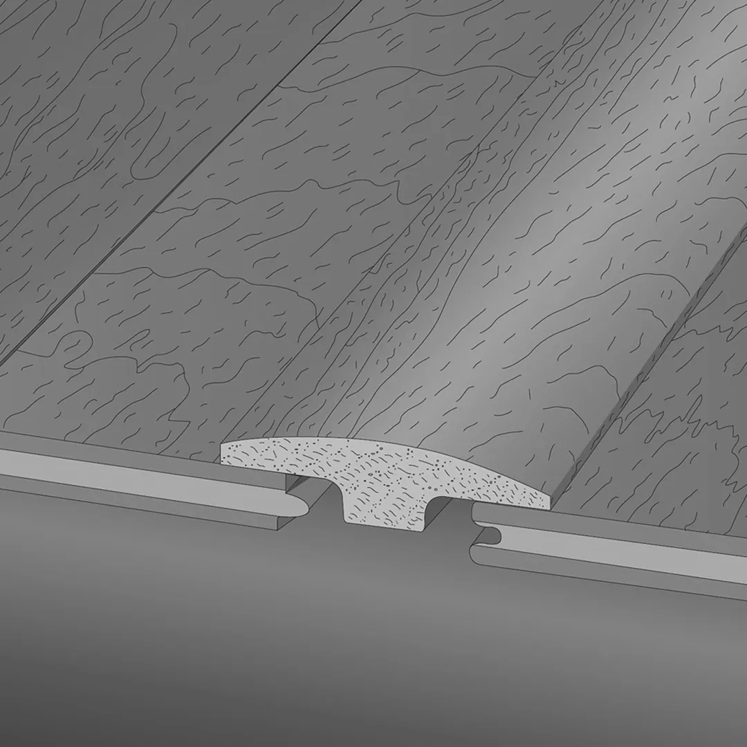 Bruce Medium Brown 0.5-in T x 2-in W x 78-in L Solid Wood Floor T-Moulding, photo 2 of 6
