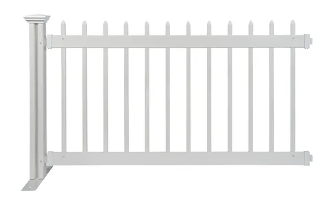 Portable White Vinyl Hinged Fence 3 × 5.5 ft