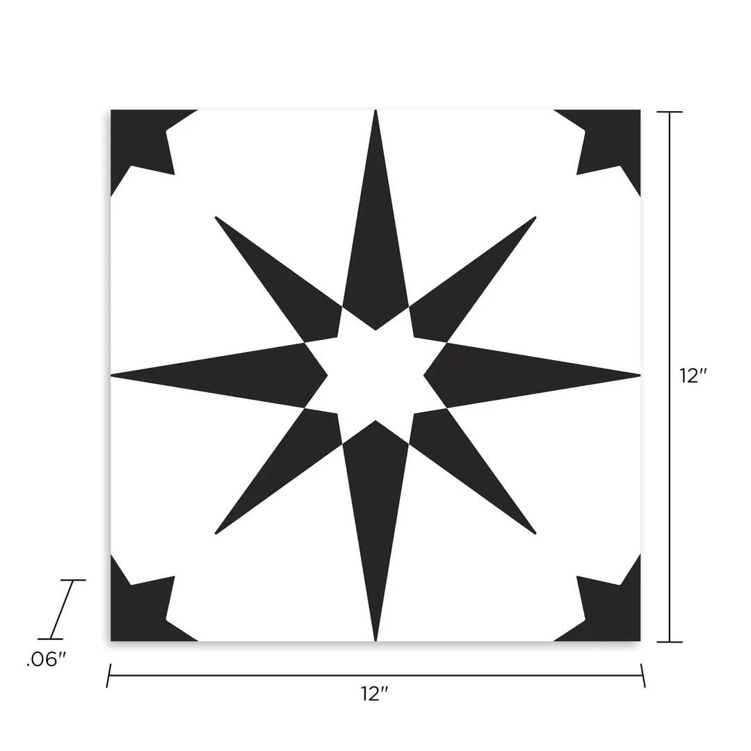 FloorPops Black 12-in x 12-in Water Resistant Peel and Stick Vinyl Tile Flooring (20-sq ft), photo 2 of 8