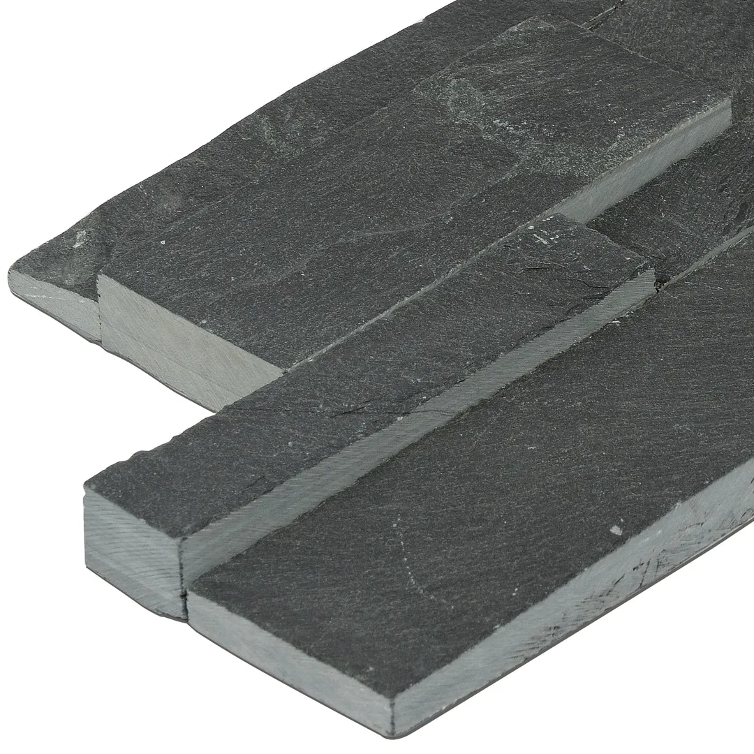 Satori Charcoal Ledgestone Corner 6-in x 18-in Natural Slate Wall Tile, 4.4-sq ft Carton, photo 3 of 6