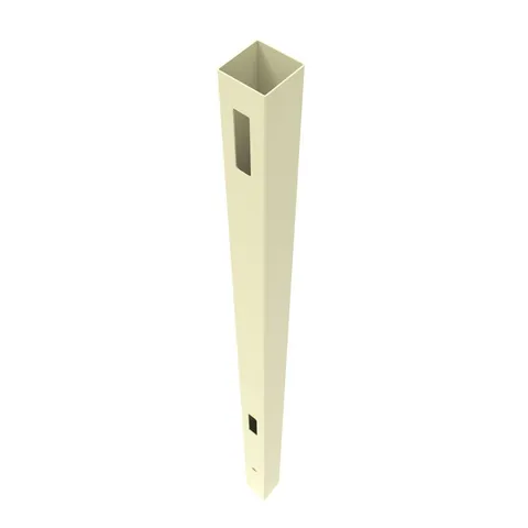 Sand Vinyl End Fence Post, 9-ft Assembled
