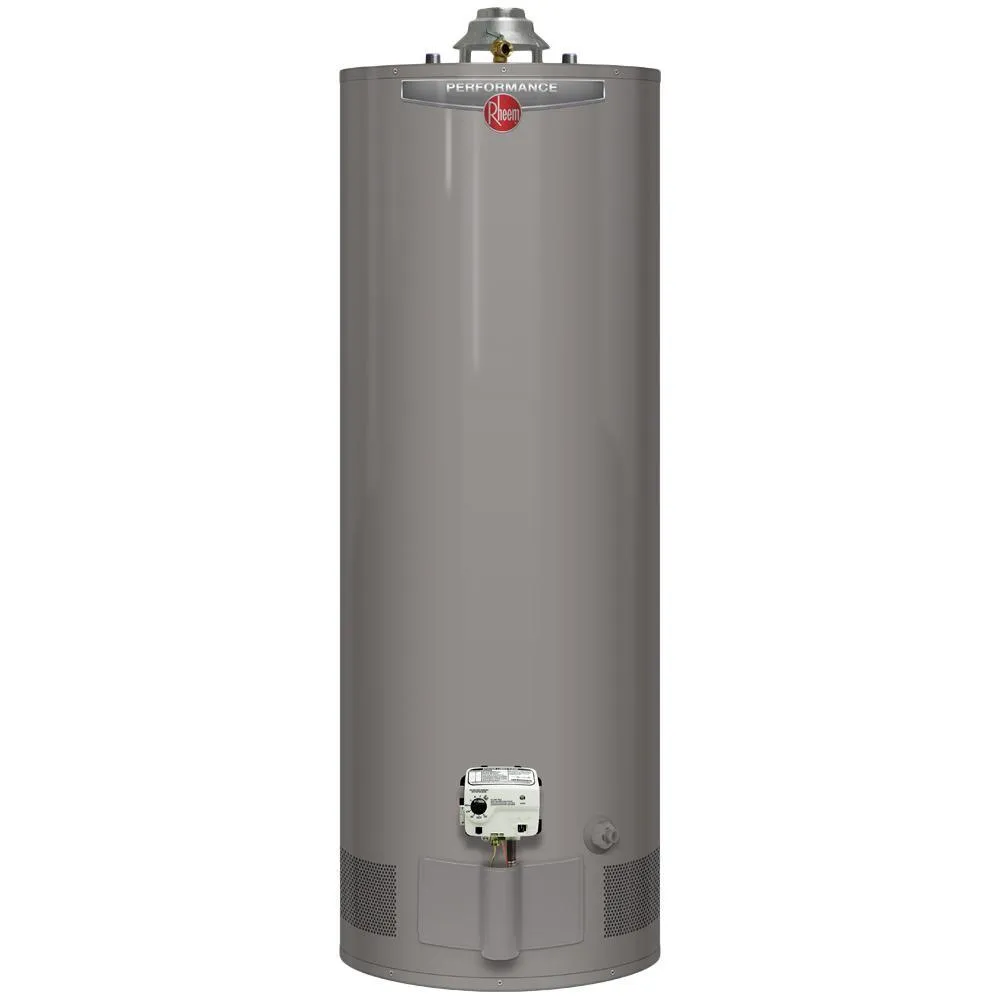 Performance 40 Gal. Tall 6-Year 40,000 BTU Natural Gas Tank Water Heater with Top T and P Valve, photo 4 of 5