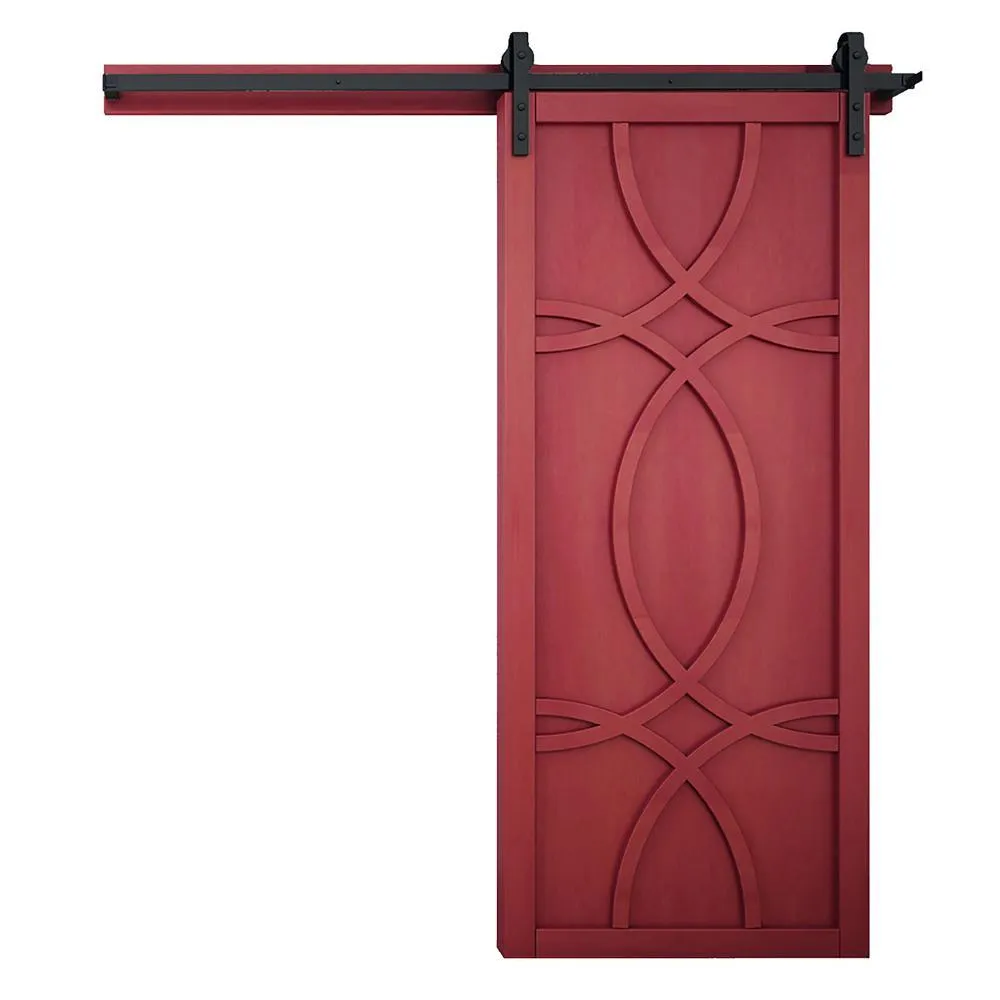 VeryCustom 42 in. x 84 in. Hollywood Bright White Wood Sliding Barn Door with Hardware Kit, photo 12 of 28