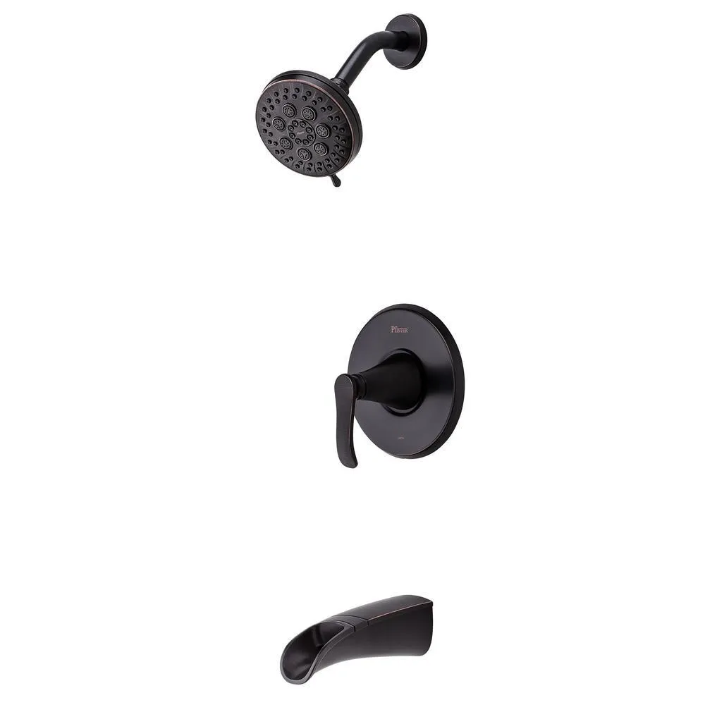 Jaida Single-Handle 4-Spray Tub and Shower Faucet w/ Restore Technology in Spot Defense Brushed Nickel (Valve Included), photo 9 of 10