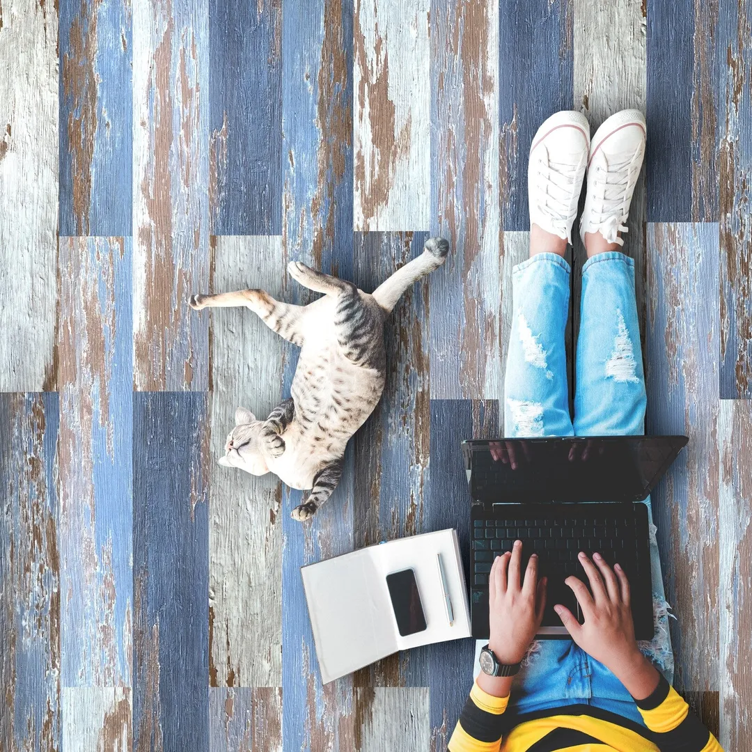 Deco Products Colors Old Blue Sea High Variation 6-in x 36-in x 2-mm Waterproof Luxury Vinyl Plank Flooring, 8-mil Wear Layer (30-sq ft Carton), photo 7 of 8